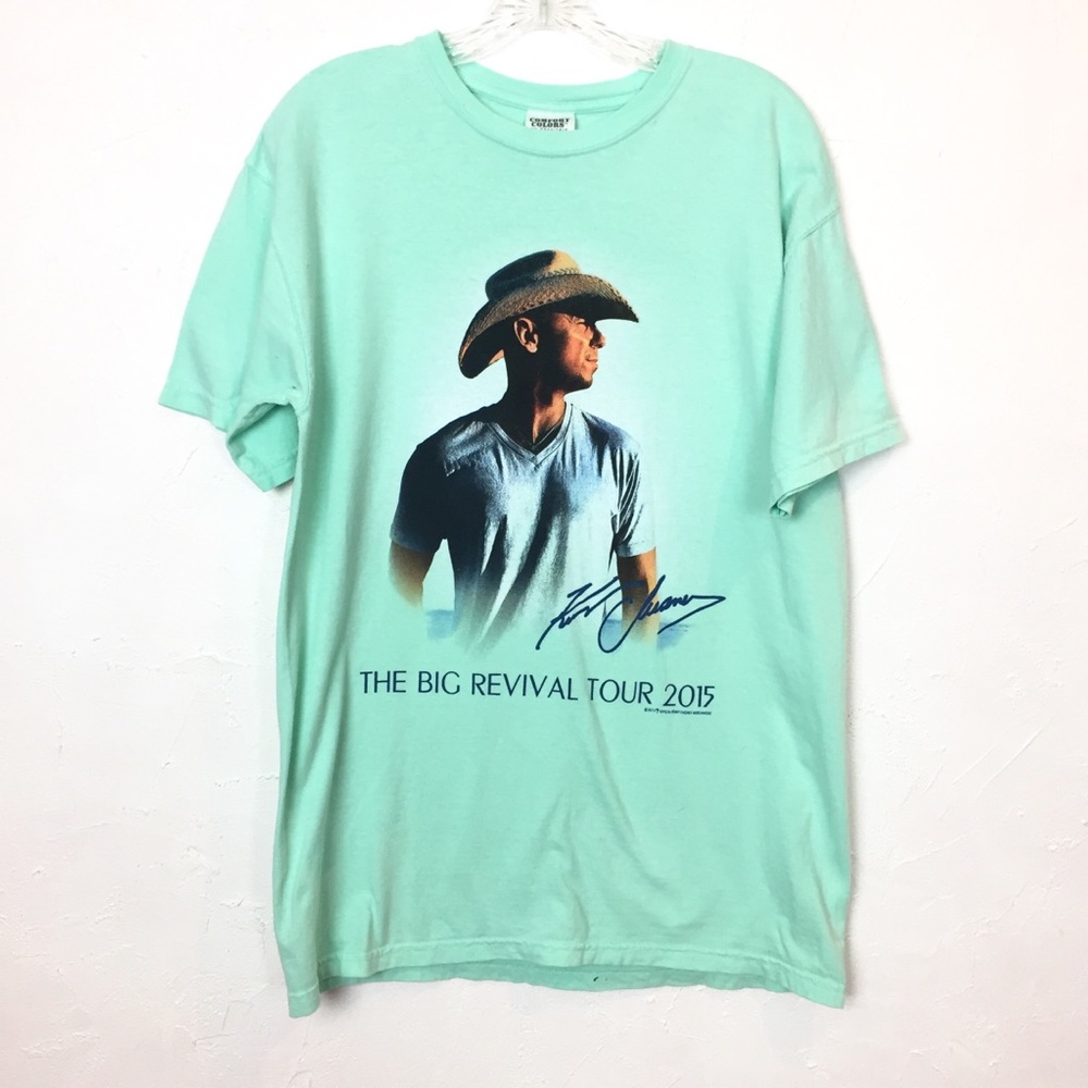 KENNY CHESNEY Graphic Band Tee Big Revivial Tour M
